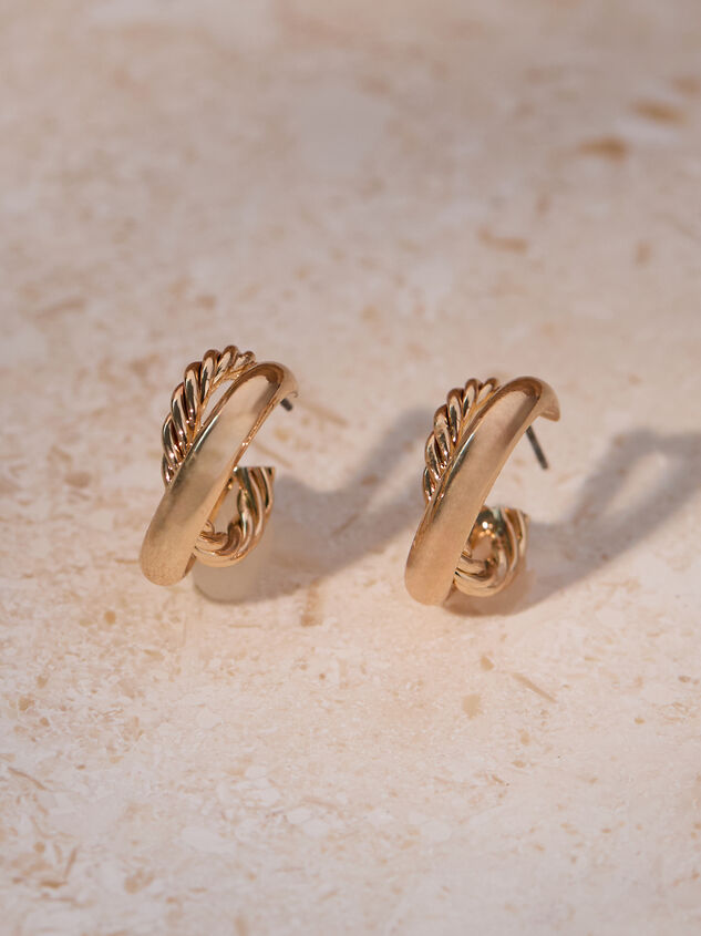 Twisted Double Layer Mini Hoops - TULLABEE