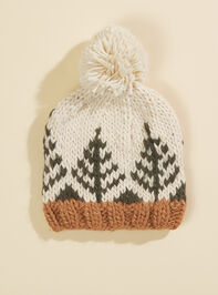 Tree Knit Pom Beanie Detail 2 - TULLABEE