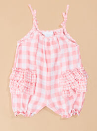 Kallie Checkered and Ruffle Bubble - TULLABEE