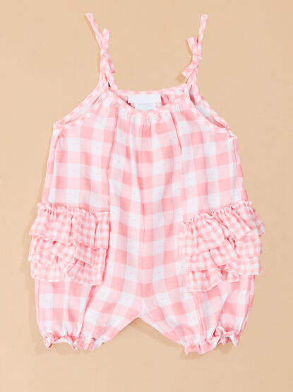 Kallie Checkered and Ruffle Bubble - TULLABEE