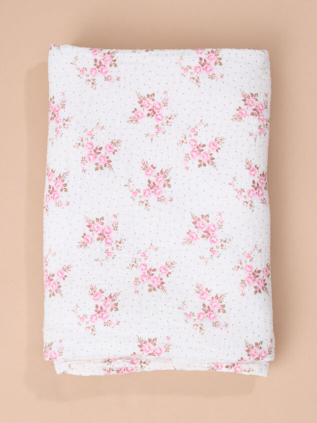 Belle Rosette Dot Swaddle Detail 2 - TULLABEE