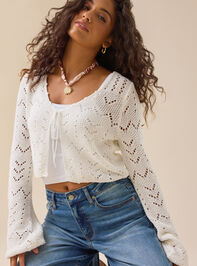 Mollie Pointelle Shrug - TULLABEE