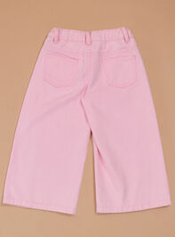 Bubblegum Wide Leg Jean Detail 2 - TULLABEE