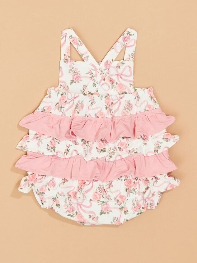 Amelia Floral Bow Ruffle Bubble Detail 2 - TULLABEE