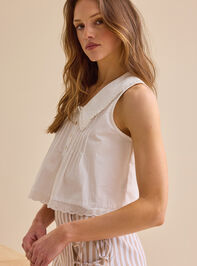 Danny Peter Pan Collar Tank Detail 4 - TULLABEE