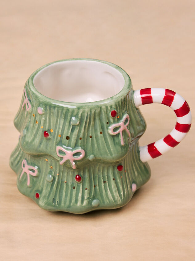 Christmas Tree Bow Mug Detail 4 - TULLABEE