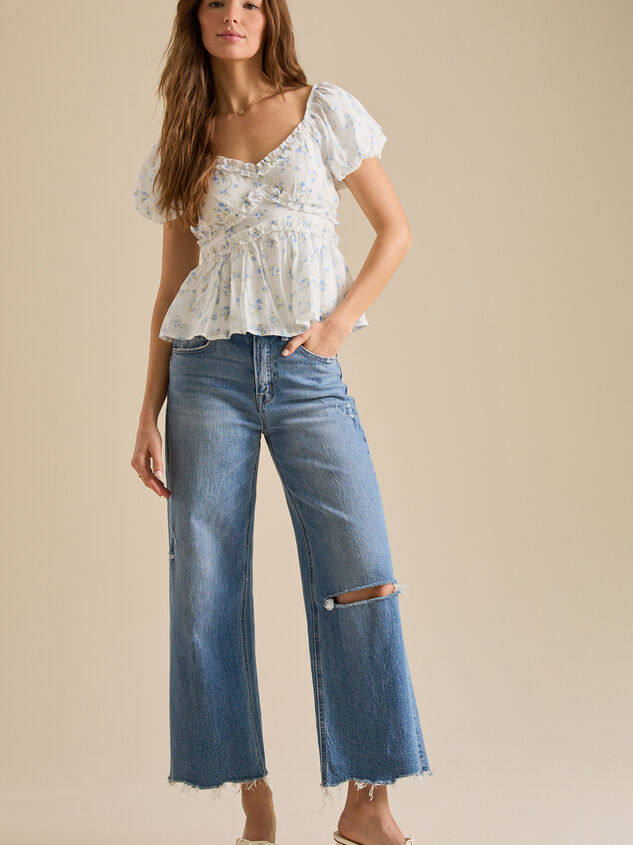 Emberlin Floral Babydoll Top Detail 2 - TULLABEE