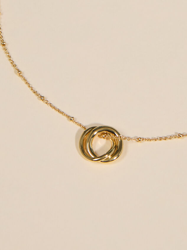 18K Gold Pray Wait Trust Necklace Detail 2 - TULLABEE