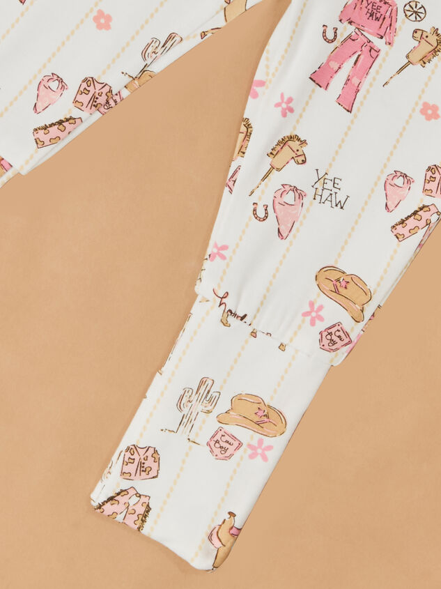 Pink Cowgirl Top and Pants Set Detail 6 - TULLABEE