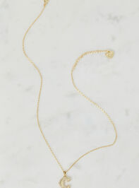 18K Gold Signature Letter Necklace -C Detail 2 - TULLABEE