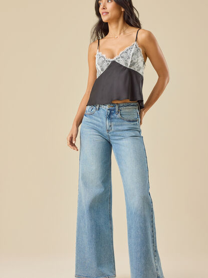 Terra Satin Lace Top - TULLABEE