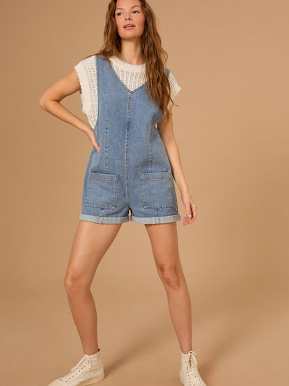 Felicity Denim Romper - TULLABEE