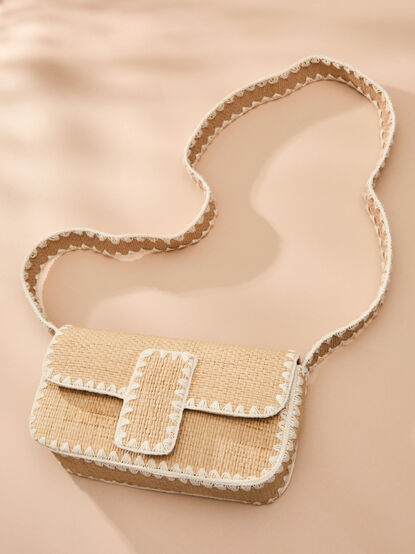 Woven Picnic Crossbody Bag - TULLABEE