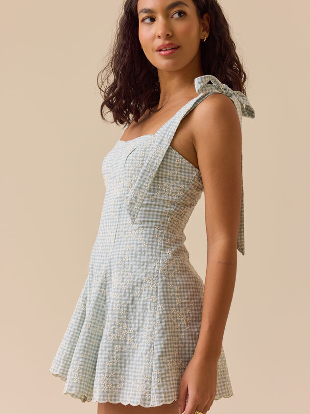 Berkley Gingham Romper Detail 4 - TULLABEE