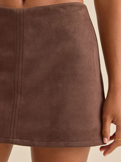 Bridgette Suede Mini Skort - TULLABEE