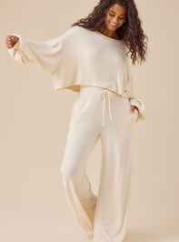 Sofie Cropped Lounge Top Detail 2 - TULLABEE