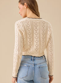 Cece Delicate Bow Cardigan Detail 4 - TULLABEE