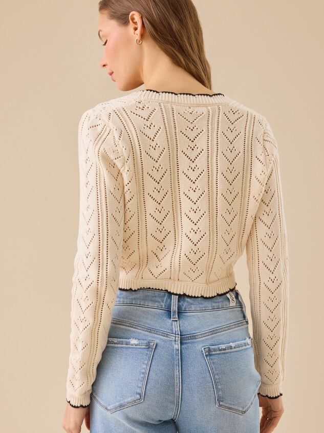 Cece Delicate Bow Cardigan Detail 4 - TULLABEE