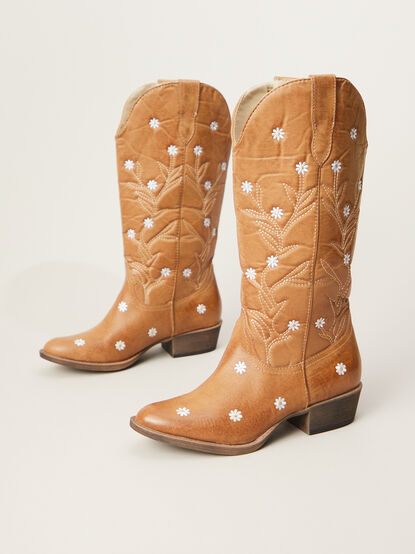Ditzy Floral Western Boots - TULLABEE