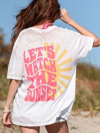 Let's Watch The Sunset Graphic Tee - TULLABEE
