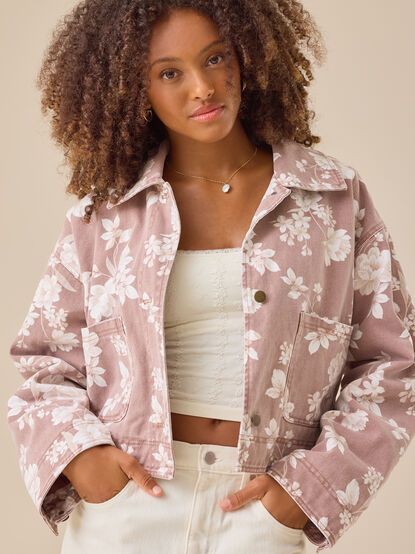 Loretta Cropped Floral Jacket - TULLABEE