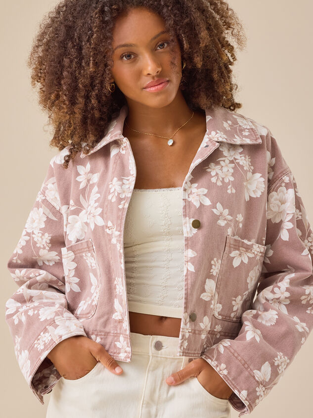 Loretta Cropped Floral Jacket - TULLABEE