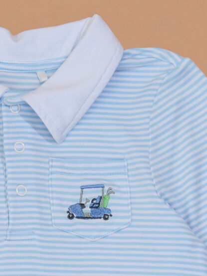Little Caddy Polo Romper - TULLABEE