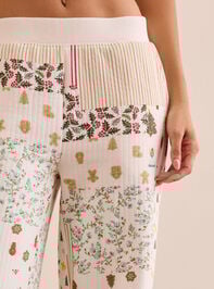 Christmas Patchwork Lounge Pants Detail 2 - TULLABEE