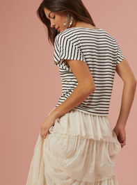 Summer Striped Muscle Tee Detail 4 - TULLABEE