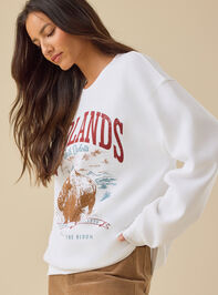 Badlands Bison Pullover Detail 4 - TULLABEE