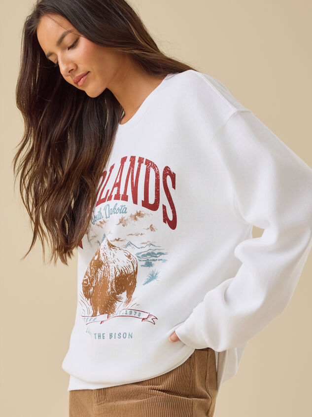 Badlands Bison Pullover Detail 4 - TULLABEE