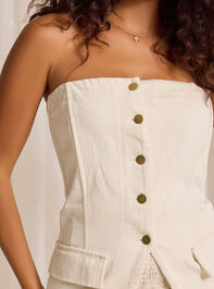 Samantha Denim Tube Top Detail 3 - TULLABEE