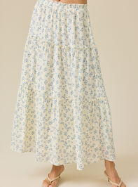 Catelyn Floral Midi Skirt Detail 3 - TULLABEE