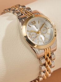 Mixed Metal Link Watch Detail 2 - TULLABEE