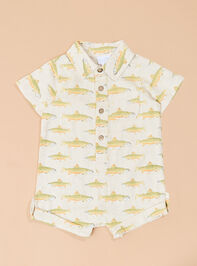 Samson Fish Polo Romper by Mud Pie - TULLABEE