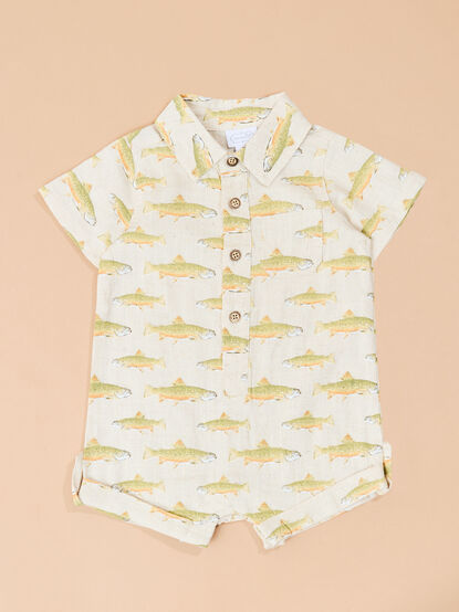Samson Fish Polo Romper by Mud Pie - TULLABEE