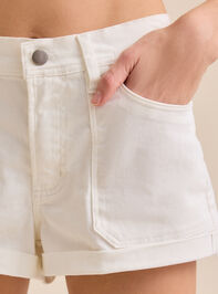 Lawson Roll Cuff Denim Short Detail 2 - TULLABEE