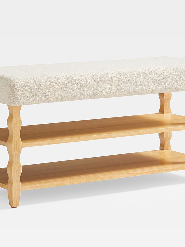 Hudson Upholstered & Wood Storage Bench Detail 4 - TULLABEE