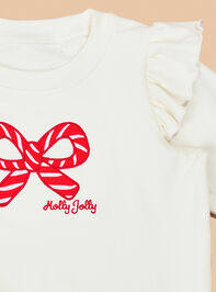 Holly Jolly Long Sleeve Top Detail 2 - TULLABEE