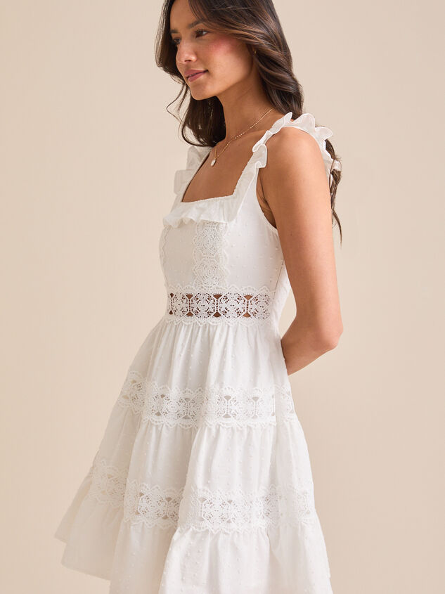 Andi Clip Dot Mini Dress Detail 4 - TULLABEE