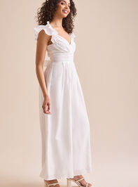Monroe Flutter Sleeve Jumpsuit Detail 4 - TULLABEE