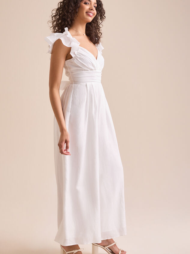 Monroe Flutter Sleeve Jumpsuit Detail 4 - TULLABEE