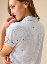 Cassandra Button-Up Top Detail 4 - TULLABEE