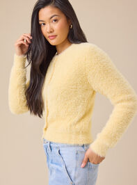 Camelia Fuzzy Cardigan Detail 4 - TULLABEE
