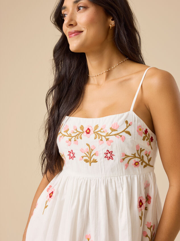 Martina Embroidered Mini Dress Detail 2 - TULLABEE
