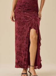 Perrin Velvet Midi Skirt Detail 3 - TULLABEE