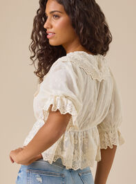 Janice Lace Ruffle Top Detail 5 - TULLABEE