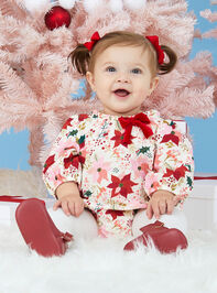 Poinsettia Bubble and Tights Set by MudPie - TULLABEE