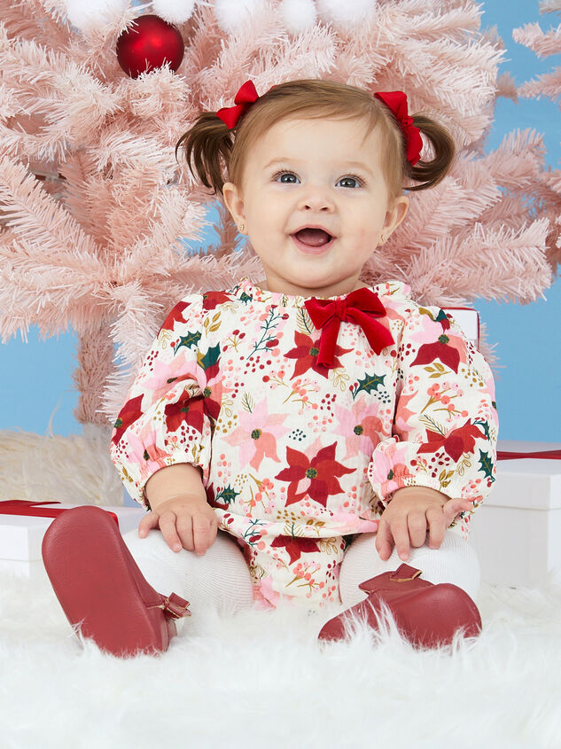 Poinsettia Bubble and Tights Set by MudPie - TULLABEE