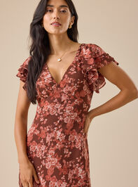 Bria Floral Midi Dress Detail 2 - TULLABEE